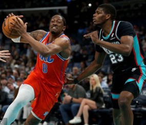 SGA缺阵杰伦-威26+10 杰克逊23+7雷霆21分逆转灰熊